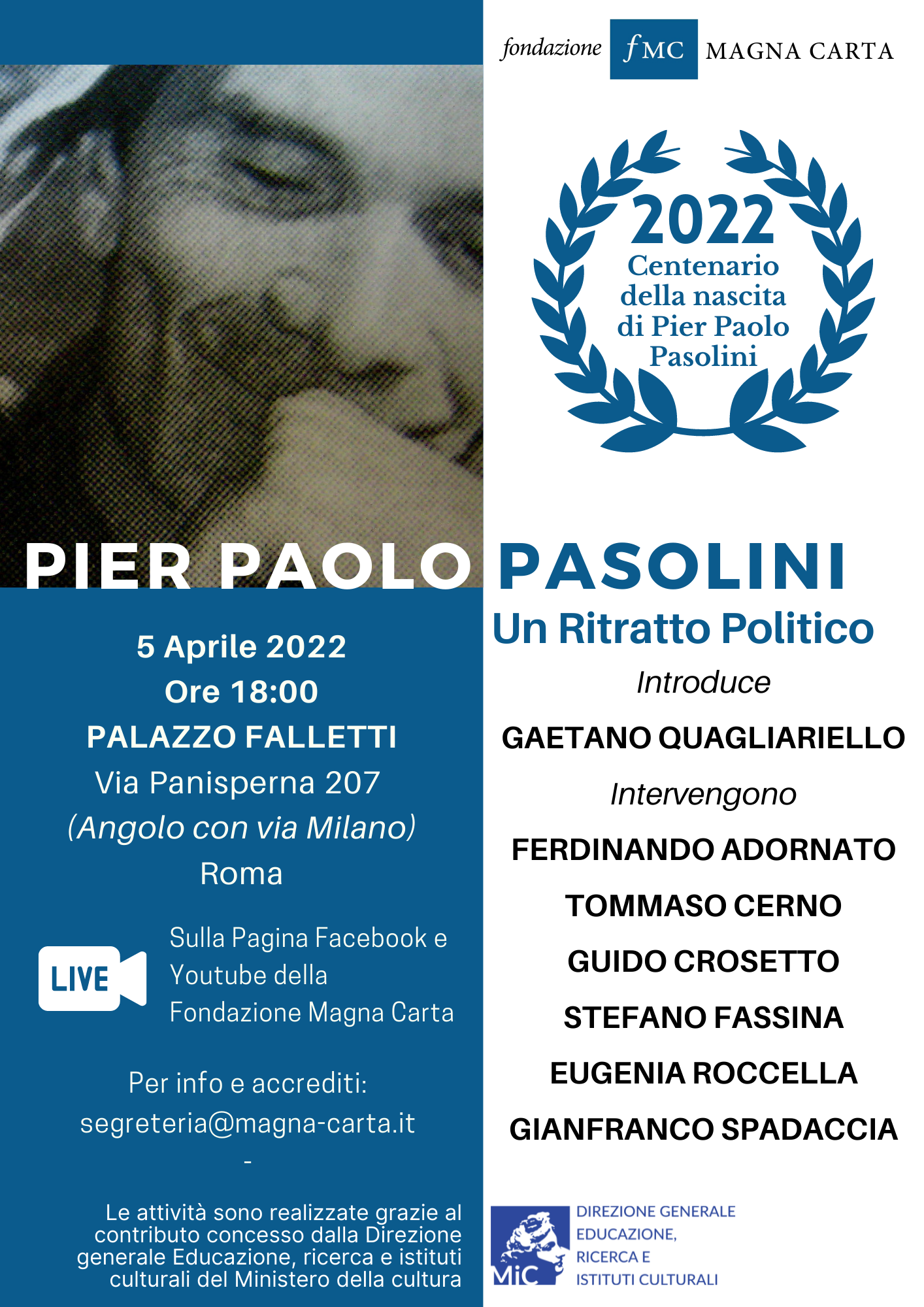 Pier Paolo Pasolini: un ritratto politico Pier Paolo Pasolini: un ritratto politico