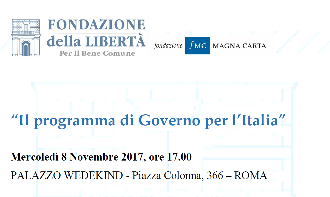 “Il programma di Governo per l’Italia” “Il programma di Governo per l’Italia”