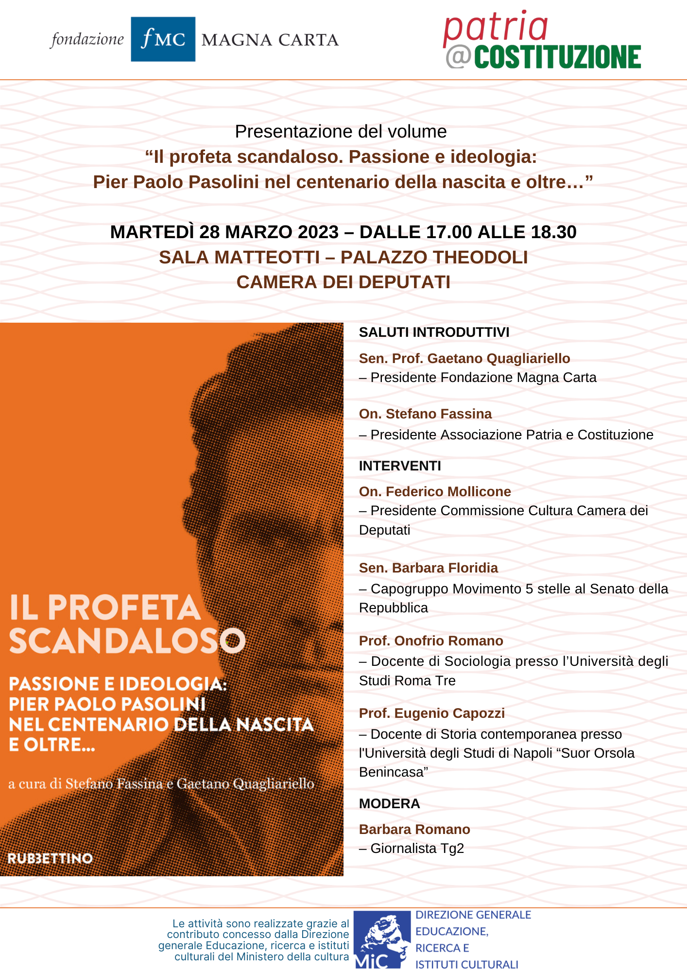 Presentazione libro Pier Paolo Pasolini Il profeta scandaloso